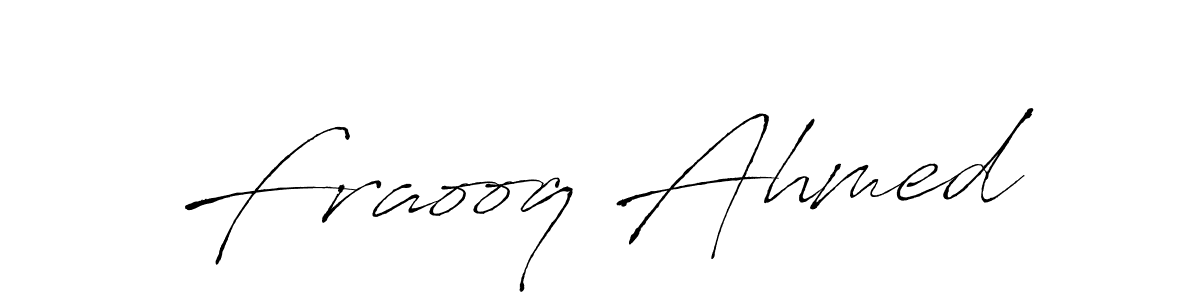 Similarly Antro_Vectra is the best handwritten signature design. Signature creator online .You can use it as an online autograph creator for name Fraooq Ahmed. Fraooq Ahmed signature style 6 images and pictures png