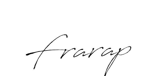 The best way (Antro_Vectra) to make a short signature is to pick only two or three words in your name. The name Frarap include a total of six letters. For converting this name. Frarap signature style 6 images and pictures png