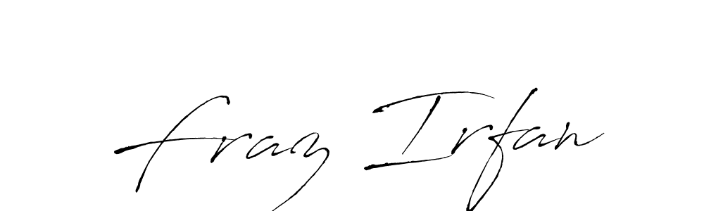 Make a beautiful signature design for name Fraz Irfan. With this signature (Antro_Vectra) style, you can create a handwritten signature for free. Fraz Irfan signature style 6 images and pictures png