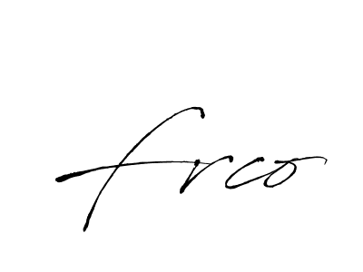 Design your own signature with our free online signature maker. With this signature software, you can create a handwritten (Antro_Vectra) signature for name Frco. Frco signature style 6 images and pictures png