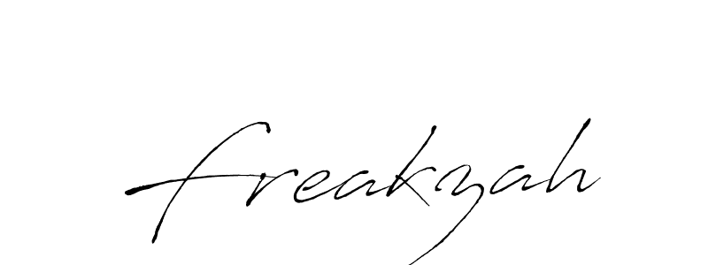 How to make Freakzah signature? Antro_Vectra is a professional autograph style. Create handwritten signature for Freakzah name. Freakzah signature style 6 images and pictures png