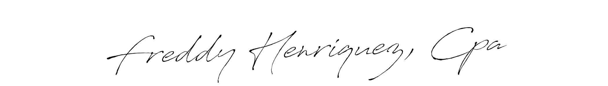 Create a beautiful signature design for name Freddy Henriquez, Cpa. With this signature (Antro_Vectra) fonts, you can make a handwritten signature for free. Freddy Henriquez, Cpa signature style 6 images and pictures png