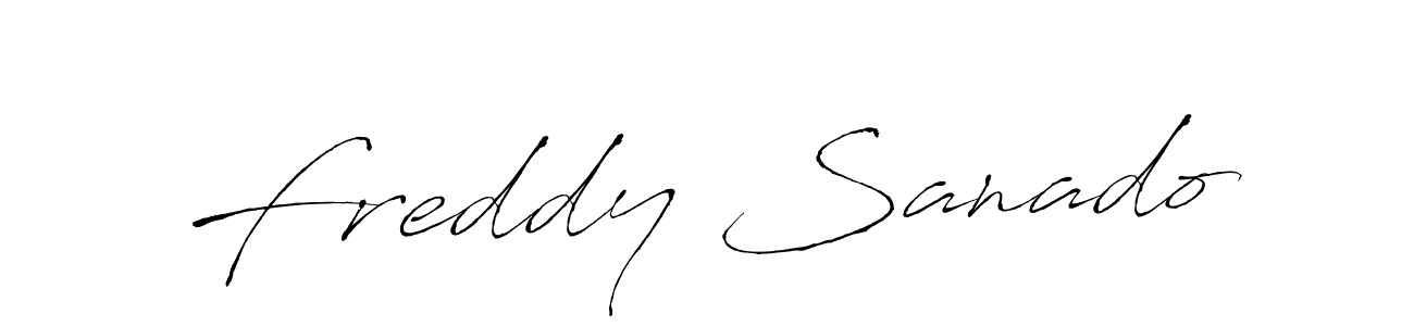 How to make Freddy Sanado name signature. Use Antro_Vectra style for creating short signs online. This is the latest handwritten sign. Freddy Sanado signature style 6 images and pictures png