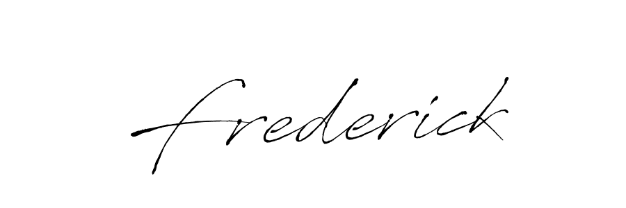 Use a signature maker to create a handwritten signature online. With this signature software, you can design (Antro_Vectra) your own signature for name Frederick. Frederick signature style 6 images and pictures png