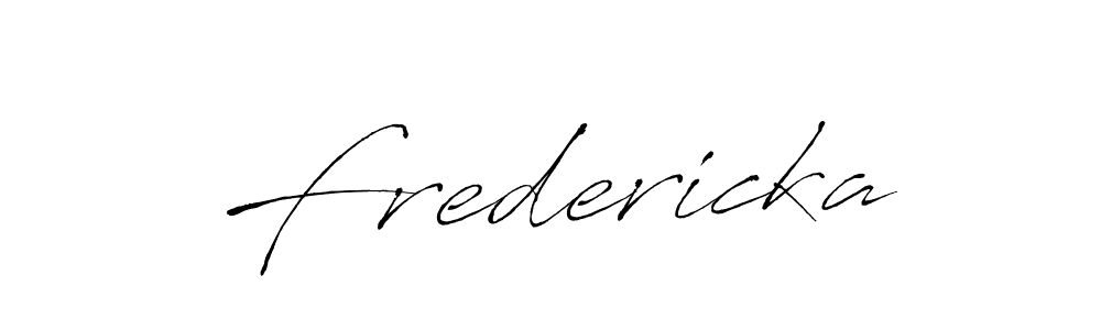 How to make Fredericka signature? Antro_Vectra is a professional autograph style. Create handwritten signature for Fredericka name. Fredericka signature style 6 images and pictures png