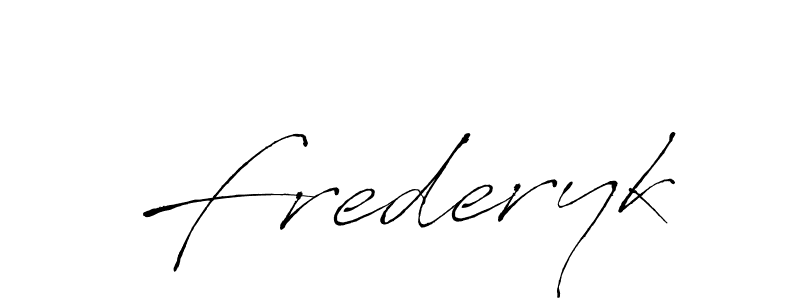 Frederyk stylish signature style. Best Handwritten Sign (Antro_Vectra) for my name. Handwritten Signature Collection Ideas for my name Frederyk. Frederyk signature style 6 images and pictures png