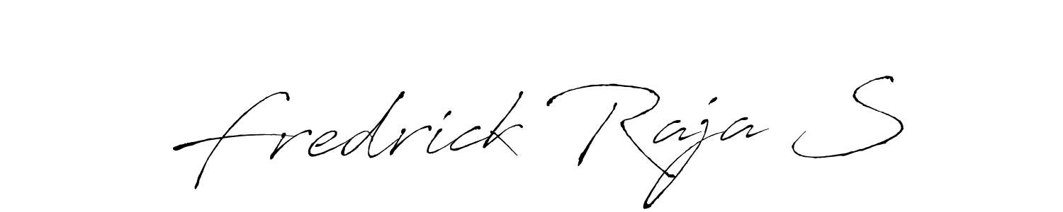 This is the best signature style for the Fredrick Raja S name. Also you like these signature font (Antro_Vectra). Mix name signature. Fredrick Raja S signature style 6 images and pictures png