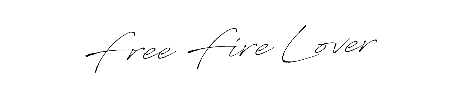 Design your own signature with our free online signature maker. With this signature software, you can create a handwritten (Antro_Vectra) signature for name Free Fire Lover. Free Fire Lover signature style 6 images and pictures png