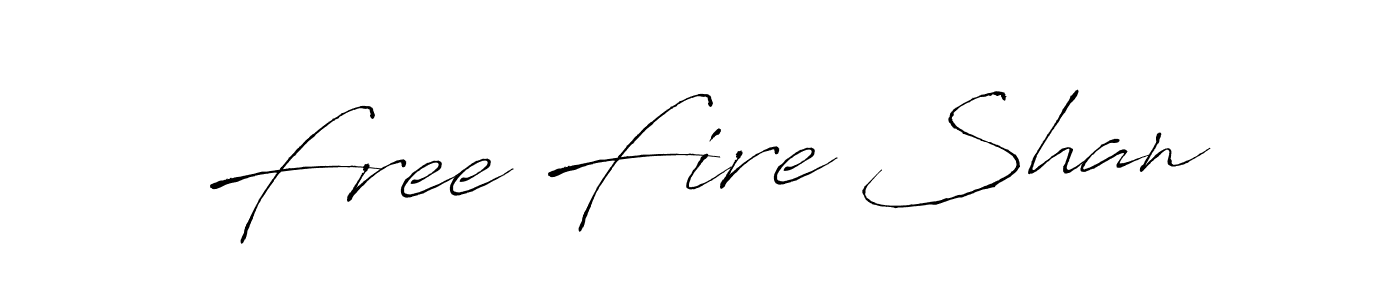 Make a beautiful signature design for name Free Fire Shan. With this signature (Antro_Vectra) style, you can create a handwritten signature for free. Free Fire Shan signature style 6 images and pictures png