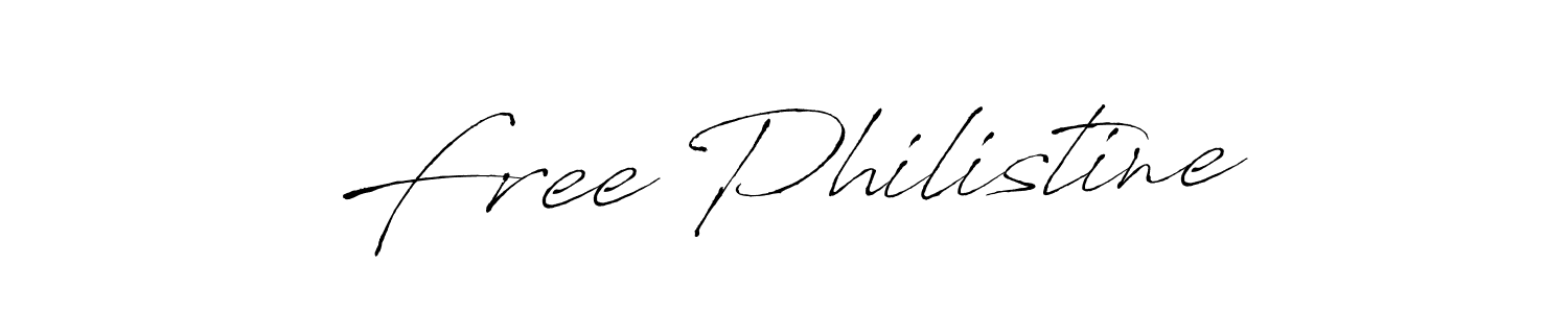 Make a beautiful signature design for name Free Philistine. With this signature (Antro_Vectra) style, you can create a handwritten signature for free. Free Philistine signature style 6 images and pictures png