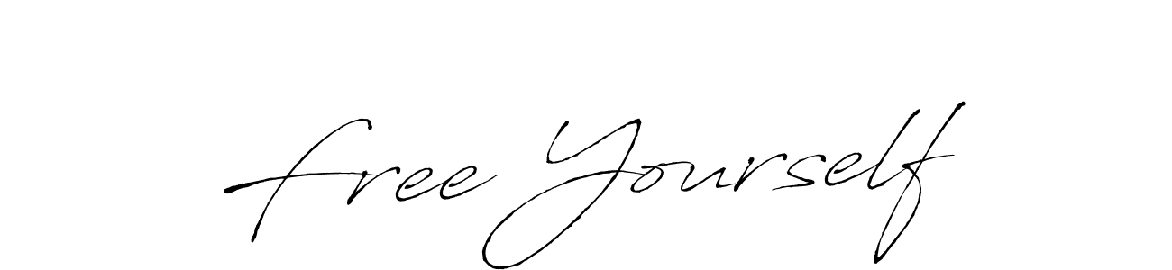 Make a beautiful signature design for name Free Yourself. With this signature (Antro_Vectra) style, you can create a handwritten signature for free. Free Yourself signature style 6 images and pictures png