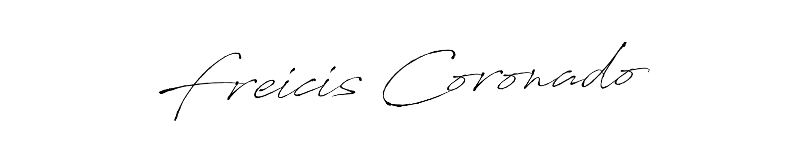 Design your own signature with our free online signature maker. With this signature software, you can create a handwritten (Antro_Vectra) signature for name Freicis Coronado. Freicis Coronado signature style 6 images and pictures png