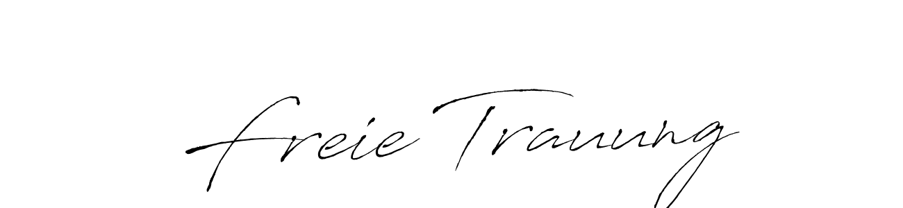 Design your own signature with our free online signature maker. With this signature software, you can create a handwritten (Antro_Vectra) signature for name Freie Trauung. Freie Trauung signature style 6 images and pictures png