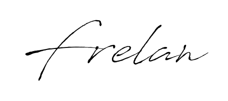 Designed for modern professionals: Frelan name signature crafted with Antro_Vectra script. Ready for digital PDF workflows. Frelan signature style 6 images and pictures png