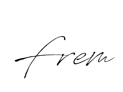 How to make Frem name signature. Use Antro_Vectra style for creating short signs online. This is the latest handwritten sign. Frem signature style 6 images and pictures png
