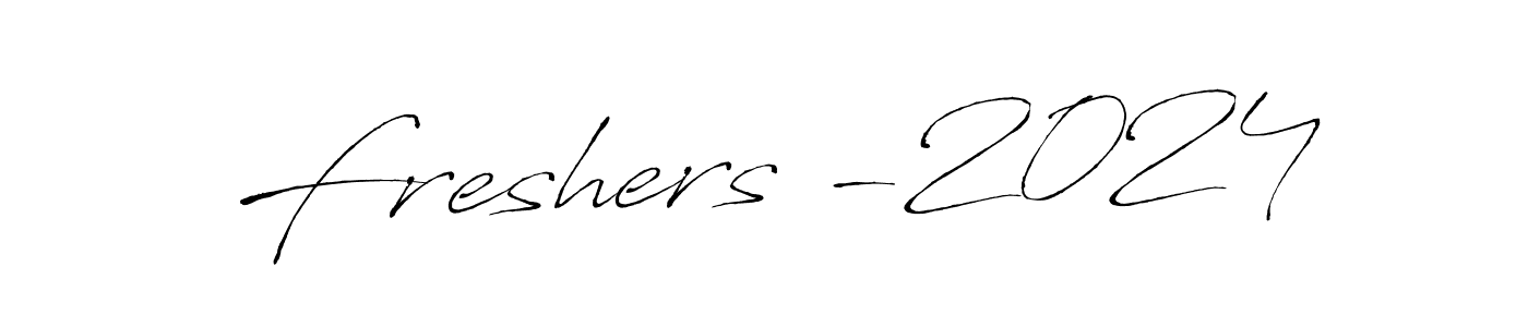 Make a beautiful signature design for name Freshers -2024. With this signature (Antro_Vectra) style, you can create a handwritten signature for free. Freshers -2024 signature style 6 images and pictures png