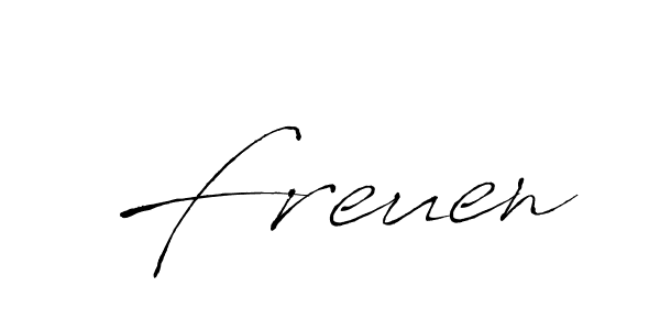 You should practise on your own different ways (Antro_Vectra) to write your name (Freuen) in signature. don't let someone else do it for you. Freuen signature style 6 images and pictures png