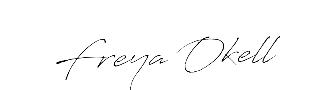 Make a beautiful signature design for name Freya Okell. With this signature (Antro_Vectra) style, you can create a handwritten signature for free. Freya Okell signature style 6 images and pictures png