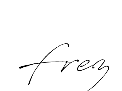 Frez stylish signature style. Best Handwritten Sign (Antro_Vectra) for my name. Handwritten Signature Collection Ideas for my name Frez. Frez signature style 6 images and pictures png