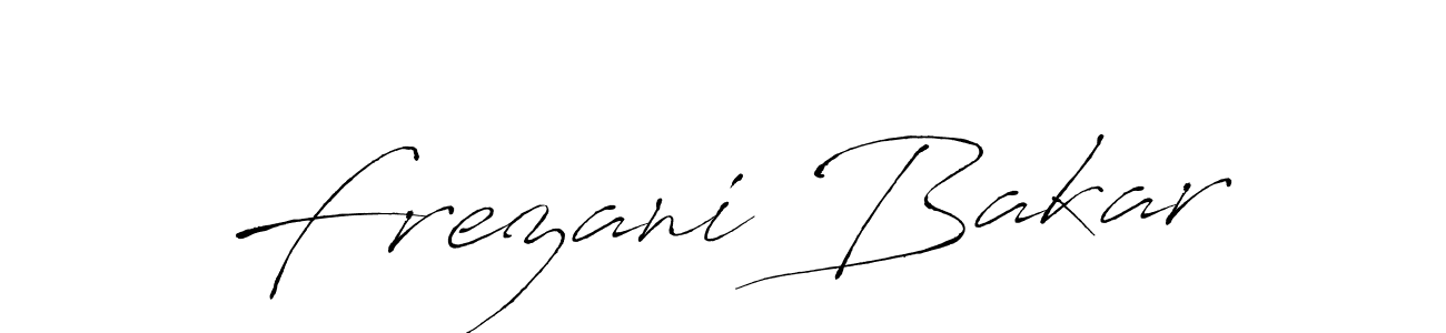 Design your own signature with our free online signature maker. With this signature software, you can create a handwritten (Antro_Vectra) signature for name Frezani Bakar. Frezani Bakar signature style 6 images and pictures png