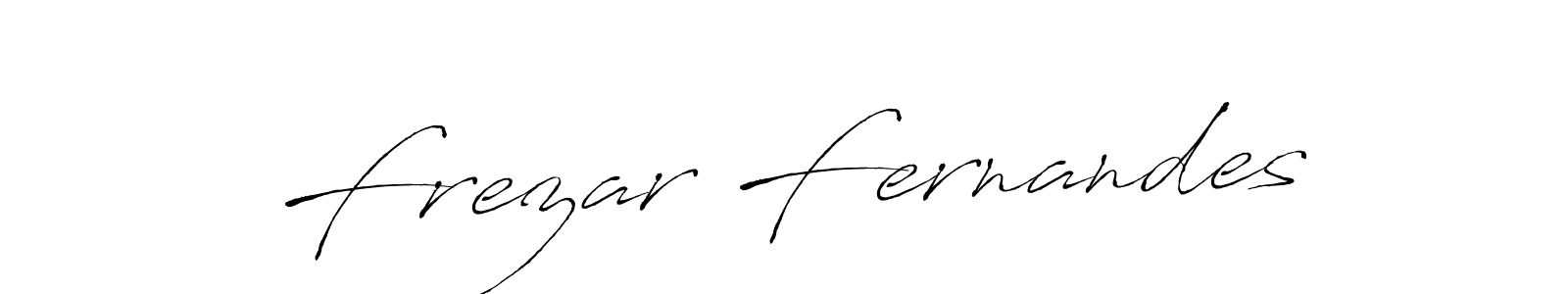This is the best signature style for the Frezar Fernandes name. Also you like these signature font (Antro_Vectra). Mix name signature. Frezar Fernandes signature style 6 images and pictures png