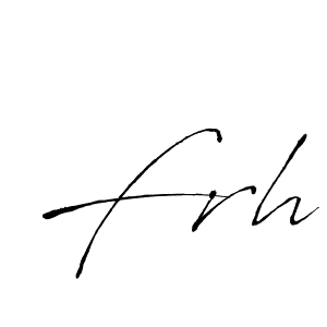 How to make Frh name signature. Use Antro_Vectra style for creating short signs online. This is the latest handwritten sign. Frh signature style 6 images and pictures png