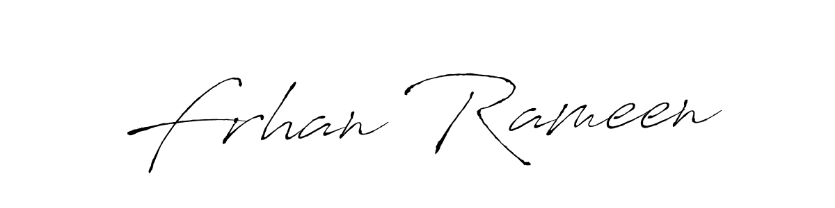 How to make Frhan Rameen signature? Antro_Vectra is a professional autograph style. Create handwritten signature for Frhan Rameen name. Frhan Rameen signature style 6 images and pictures png
