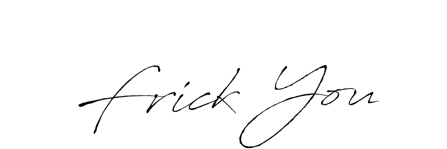 Similarly Antro_Vectra is the best handwritten signature design. Signature creator online .You can use it as an online autograph creator for name Frick You. Frick You signature style 6 images and pictures png