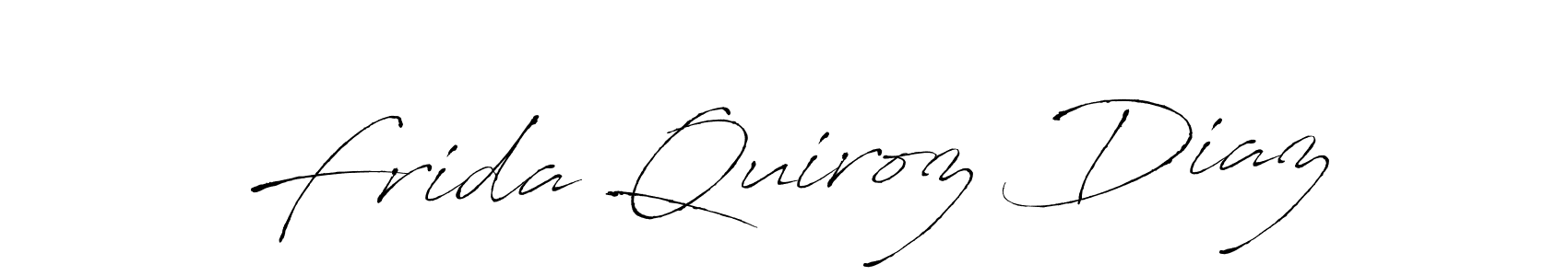 Antro_Vectra is a professional signature style that is perfect for those who want to add a touch of class to their signature. It is also a great choice for those who want to make their signature more unique. Get Frida Quiroz Diaz name to fancy signature for free. Frida Quiroz Diaz signature style 6 images and pictures png