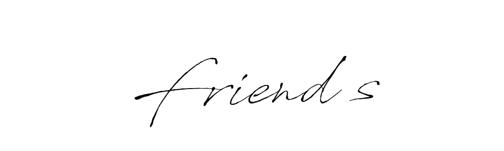 Design your own signature with our free online signature maker. With this signature software, you can create a handwritten (Antro_Vectra) signature for name Friend’s. Friend’s signature style 6 images and pictures png