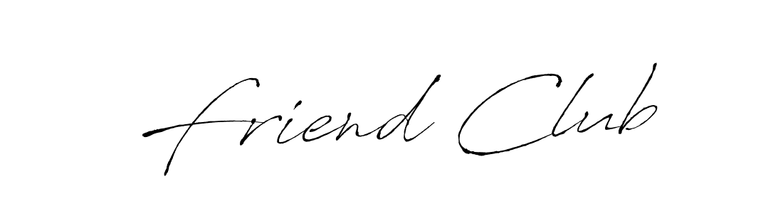 Use a signature maker to create a handwritten signature online. With this signature software, you can design (Antro_Vectra) your own signature for name Friend Club. Friend Club signature style 6 images and pictures png