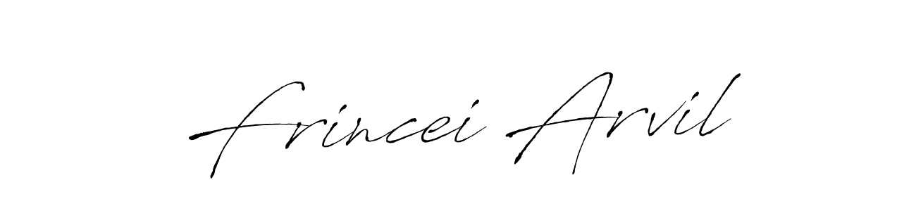 Similarly Antro_Vectra is the best handwritten signature design. Signature creator online .You can use it as an online autograph creator for name Frincei Arvil. Frincei Arvil signature style 6 images and pictures png