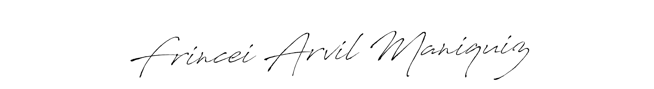 Similarly Antro_Vectra is the best handwritten signature design. Signature creator online .You can use it as an online autograph creator for name Frincei Arvil Maniquiz. Frincei Arvil Maniquiz signature style 6 images and pictures png