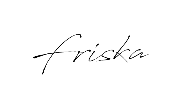 You should practise on your own different ways (Antro_Vectra) to write your name (Friska) in signature. don't let someone else do it for you. Friska signature style 6 images and pictures png