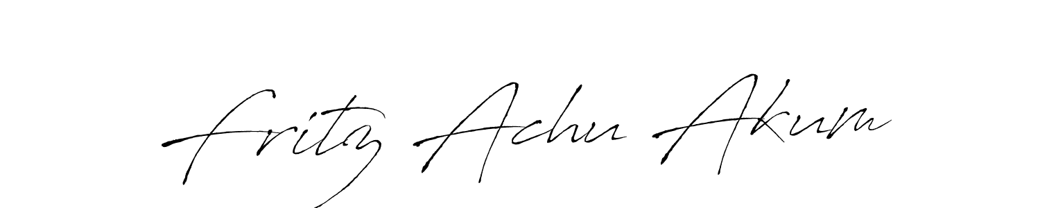 Create a beautiful signature design for name Fritz Achu Akum. With this signature (Antro_Vectra) fonts, you can make a handwritten signature for free. Fritz Achu Akum signature style 6 images and pictures png