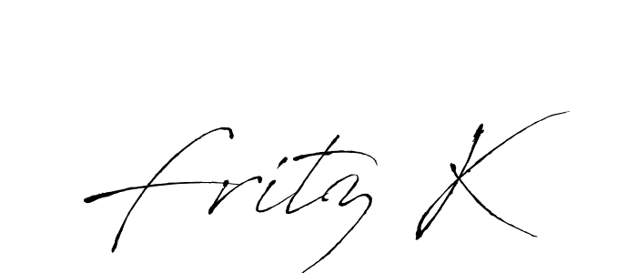 How to make Fritz K name signature. Use Antro_Vectra style for creating short signs online. This is the latest handwritten sign. Fritz K signature style 6 images and pictures png