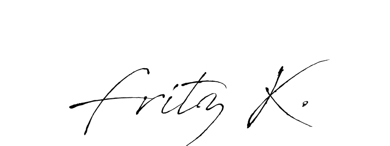 Antro_Vectra is a professional signature style that is perfect for those who want to add a touch of class to their signature. It is also a great choice for those who want to make their signature more unique. Get Fritz K. name to fancy signature for free. Fritz K. signature style 6 images and pictures png