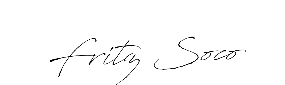 Design your own signature with our free online signature maker. With this signature software, you can create a handwritten (Antro_Vectra) signature for name Fritz Soco. Fritz Soco signature style 6 images and pictures png