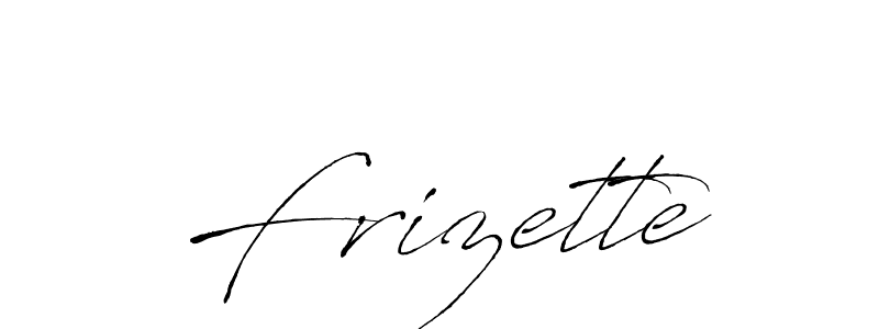 Design your own signature with our free online signature maker. With this signature software, you can create a handwritten (Antro_Vectra) signature for name Frizette. Frizette signature style 6 images and pictures png