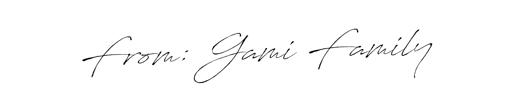 Here are the top 10 professional signature styles for the name From: Gami Family. These are the best autograph styles you can use for your name. From: Gami Family signature style 6 images and pictures png