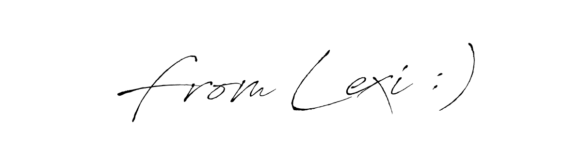 How to make From Lexi :) name signature. Use Antro_Vectra style for creating short signs online. This is the latest handwritten sign. From Lexi :) signature style 6 images and pictures png