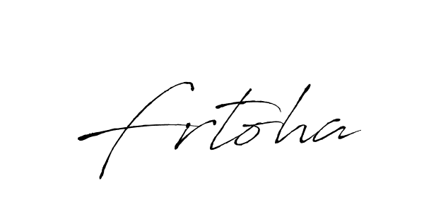 Use a signature maker to create a handwritten signature online. With this signature software, you can design (Antro_Vectra) your own signature for name Frtoha. Frtoha signature style 6 images and pictures png
