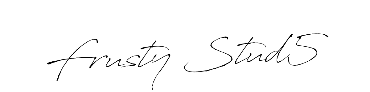 How to make Frusty Stud5 name signature. Use Antro_Vectra style for creating short signs online. This is the latest handwritten sign. Frusty Stud5 signature style 6 images and pictures png