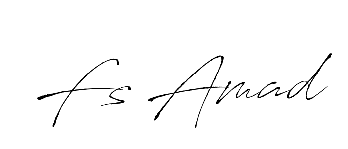 It looks lik you need a new signature style for name Fs Amad. Design unique handwritten (Antro_Vectra) signature with our free signature maker in just a few clicks. Fs Amad signature style 6 images and pictures png