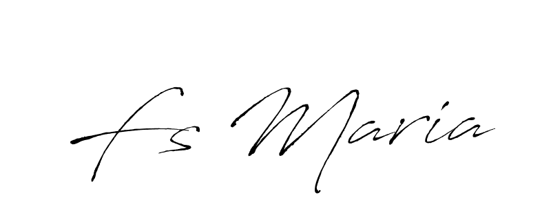 Make a beautiful signature design for name Fs Maria. With this signature (Antro_Vectra) style, you can create a handwritten signature for free. Fs Maria signature style 6 images and pictures png