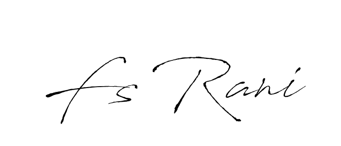 Make a beautiful signature design for name Fs Rani. Use this online signature maker to create a handwritten signature for free. Fs Rani signature style 6 images and pictures png