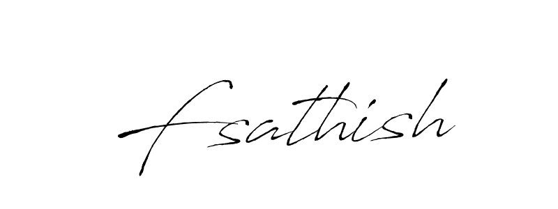 How to make Fsathish signature? Antro_Vectra is a professional autograph style. Create handwritten signature for Fsathish name. Fsathish signature style 6 images and pictures png