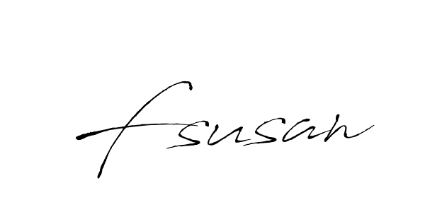 Make a beautiful signature design for name Fsusan. With this signature (Antro_Vectra) style, you can create a handwritten signature for free. Fsusan signature style 6 images and pictures png