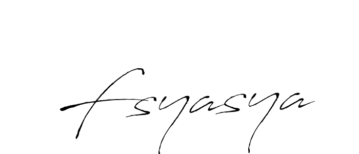 Antro_Vectra is a professional signature style that is perfect for those who want to add a touch of class to their signature. It is also a great choice for those who want to make their signature more unique. Get Fsyasya name to fancy signature for free. Fsyasya signature style 6 images and pictures png