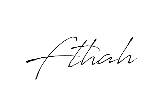 Use a signature maker to create a handwritten signature online. With this signature software, you can design (Antro_Vectra) your own signature for name Fthah. Fthah signature style 6 images and pictures png